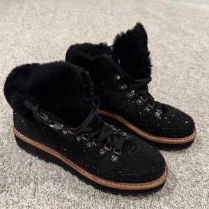 Lola Cruz Jeweled Combat Boots SZ 40